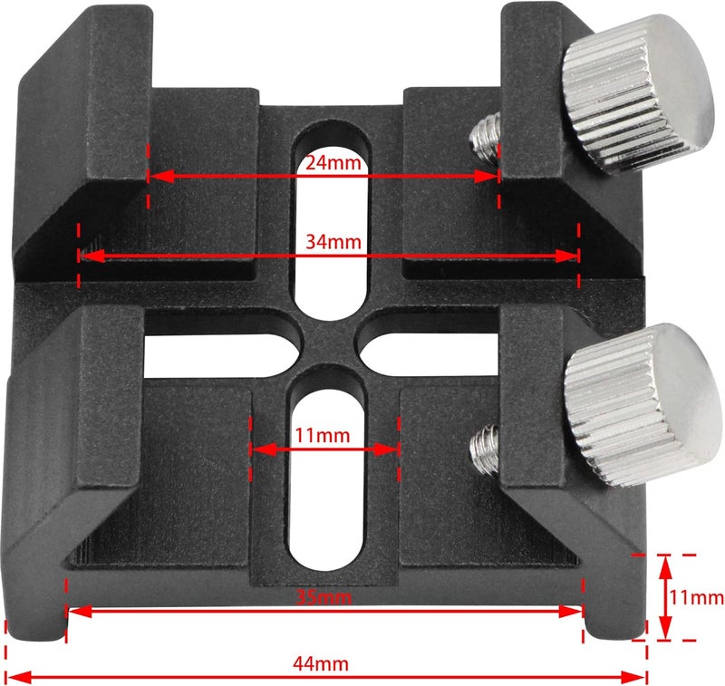 Tydeux Universal Dovetail Base for Finder Scope, Ideal Optical Telescope Finderscope Mount Bracket for Installation of Finder Scope Green Laser Pointer Bracket - Image 4